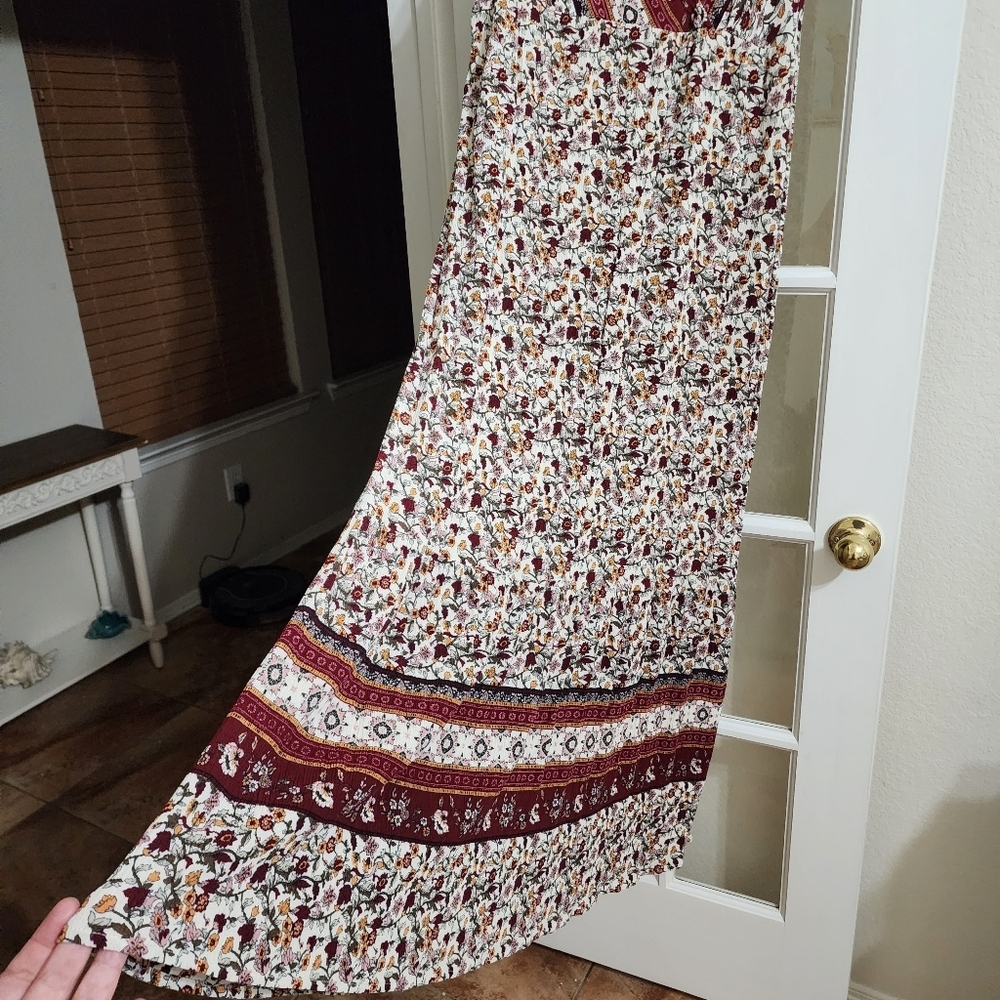 Knox Rose XL Boho Floral Maxi Dress Sleeveless Border Print Festival Cottagecore - Picture 7 of 13